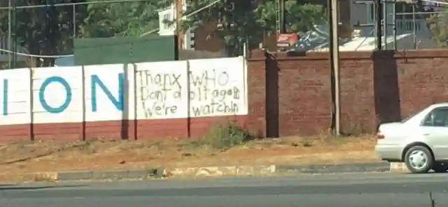 "Thanks WHO" - Graffiti sprayed at WHO's offices in Harare