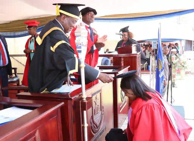 University of Zimbabwe Awards Auxillia Mnangagwa Honorary Doctorate