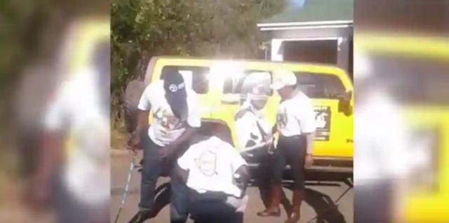 Video: Alleged Zanu-PF supporters attacking opposition and warning people about Tajamuka