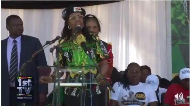 Video: Close up of Zanu-PF supporters booing Grace Mugabe, calling Jonathan Moyo a thief