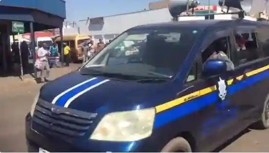 Video: ZRP Public Relations Unit Uses Loud hailers To Encourage Business Owners To Open Their Shops