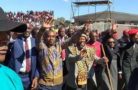WATCH: Chief Ndiweni And His People Celebrating Nelson Chamisa's Christmas Donations To Senior Citizens
