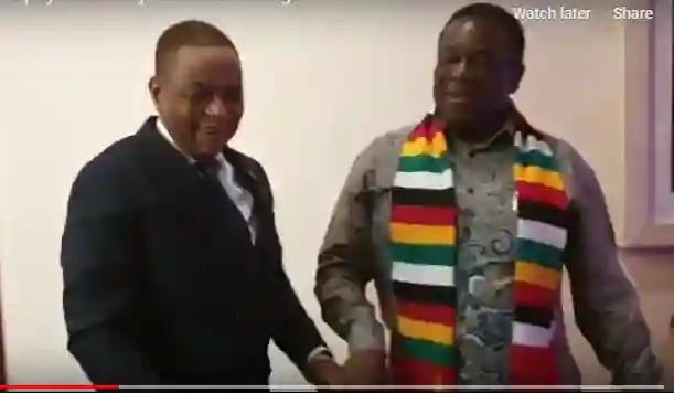 WATCH: ED Meets Chiwenga At His Borrowdale Home After 4 Months Absence