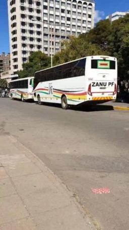 WATCH: Long Queue Of ZANU PF Branded Vehicles At Fuel Service Station