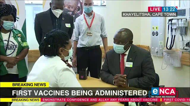 WATCH: Ramaphosa, Mkhize Receive COVID-19 Vaccine