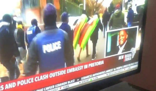 WATCH: South African Police Use Rubber Bullets To Disperse Protesters Gathered At Zimbabwe Embassy - Report
