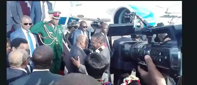 WATCH: Tanzanian President Magufuli Landing At Robert Mugabe International Airport