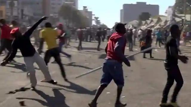 WATCH: Violence That Recently Broke Out In Harare CBD