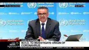 WATCH: WHO Team Heads To China This Week To Investigate The Origin Of The Novel Coronavirus