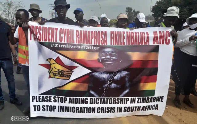 Zimbabweans In South Africa Demonstrate Against 2023 Election Results