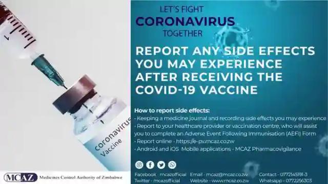 Zimbabwe's Medicines Regulator Creates Covid-19 Vaccine Side Effects Sharing Platform