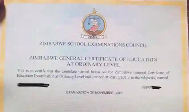 Zimsec Certificates For November 2017 Out Already - Forgers on the Prowl